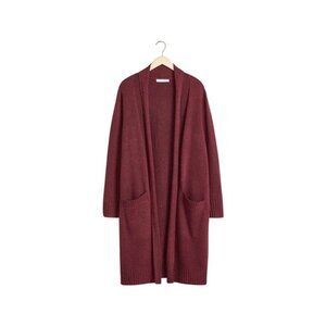 Addition Elle Plus Size Longline Cardigan Sweater Plus Size 1X Wine Color New